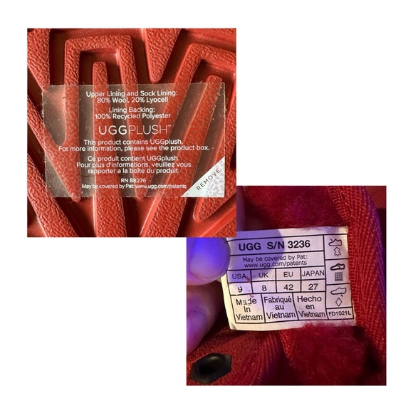 UGG Neumel Red Suede Boots Shoes Size 9US Lace-Up Round Toe Winter - Picture 11 of 11